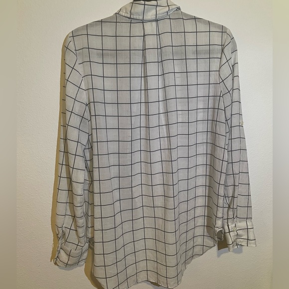 MAX STUDIO button up navy squares - Picture 6 of 6